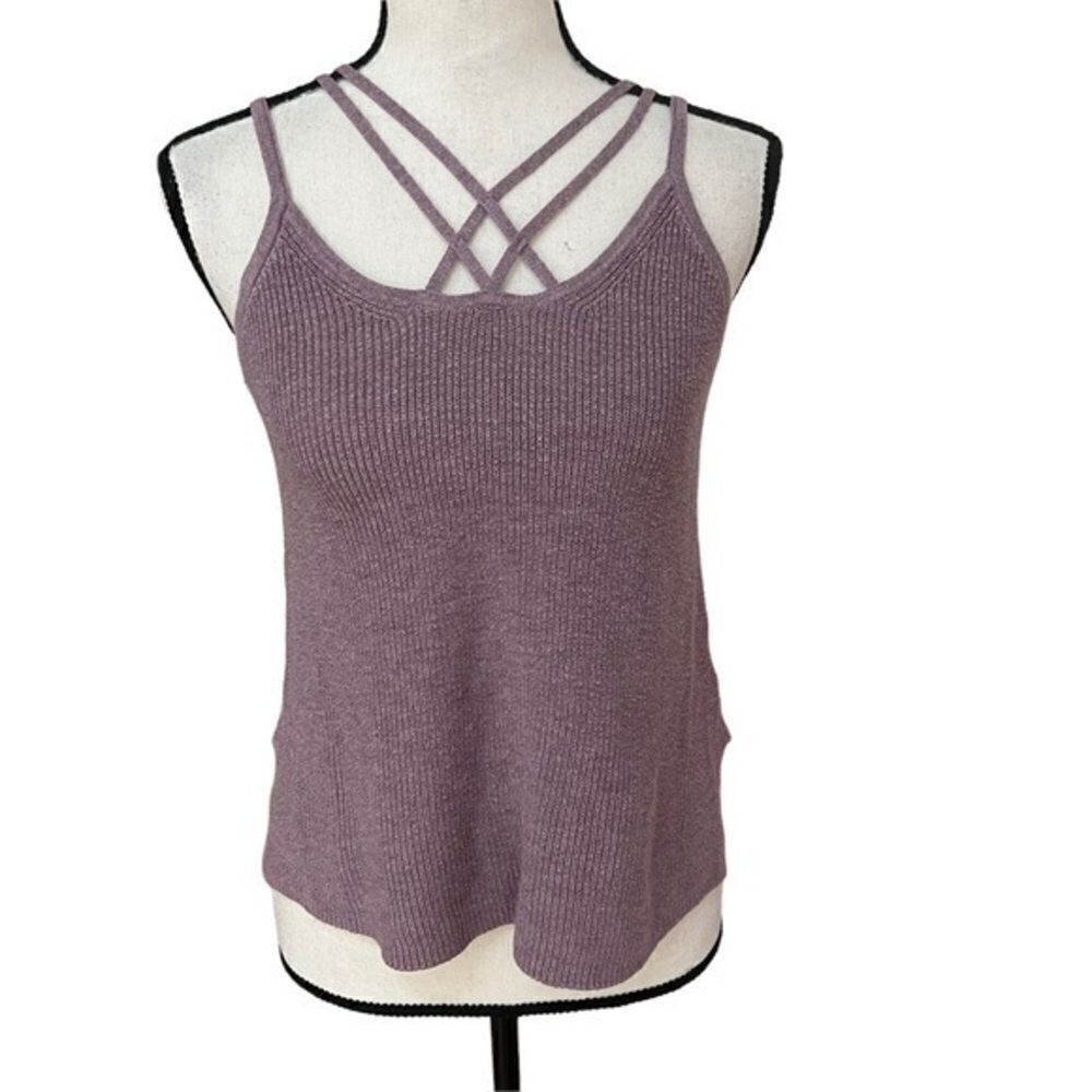 American Eagle criss cross front tank top cotton ribbed size XS.